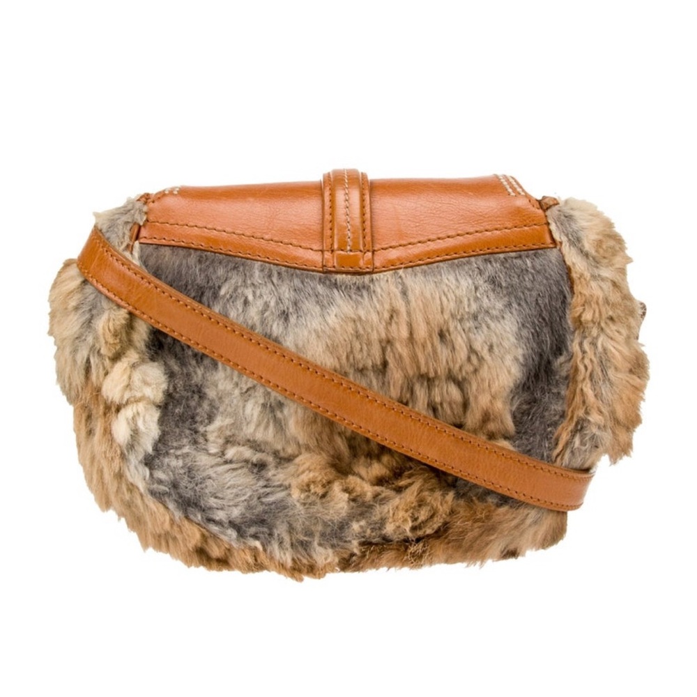 Dior Tan and Brown Fur Crossbody Bag - Picture 2 of 9